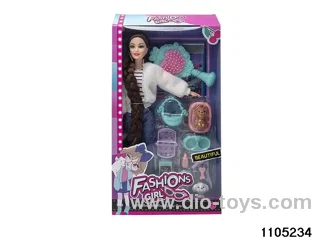 11.5 inch 9 jointed doll set in window box