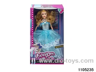 11.5 inch 9 jointed doll set in window box