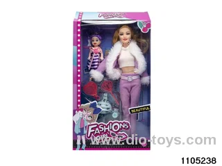 11.5 inch 9 jointed doll set in window box