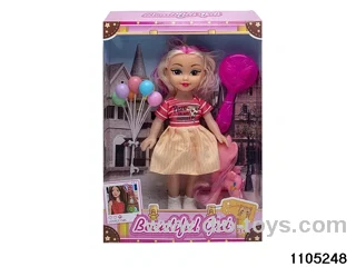10 inch doll set with music in window box