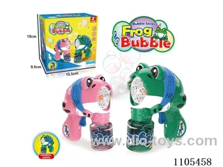 Frog Bubble Gun (with lights and music) (lithium battery rechargeable version) Pink, green 2 colors
