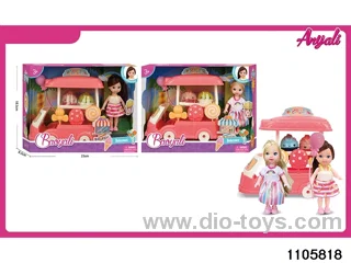 4.5 inch doll set in window box
