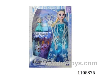 11 "solid frozen12 articulated Frozen Princess with multiple accessories window box