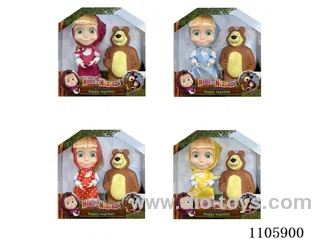 6 "solid 12 joint Masha bear with Bear (4 mixed) window box