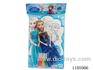 Two 11-inch nine-joint Ice Princess Barbie accessories PVC clip head bags