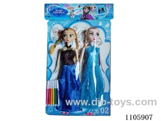 Two 11-inch six-joint Ice Princess Barbie accessories PVC clip head bags