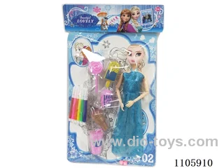 11-inch nine-joint Ice Princess Barbie doll accessories PVC clip head bag