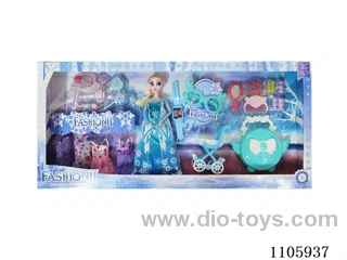 11 "solid frozen12 articulated Frozen Princess with multiple accessories window box