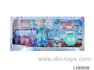 11 "solid frozen12 articulated Frozen Princess with multiple accessories window box