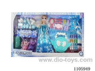 11 "solid frozen12 articulated Frozen Princess with multiple accessories window box