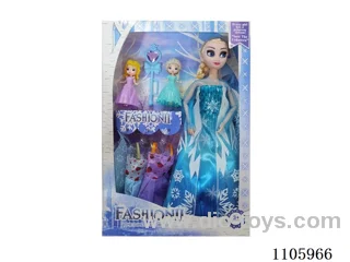 11 "solid frozen12 articulated Frozen Princess with multiple accessories window box