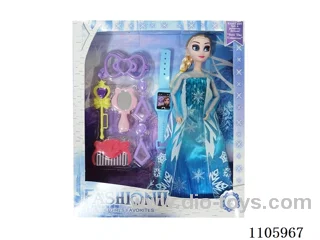 11 "solid frozen12 articulated Frozen Princess with multiple accessories window box