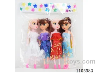 7 "Solid Snow Princess (4 mixed) opp bag