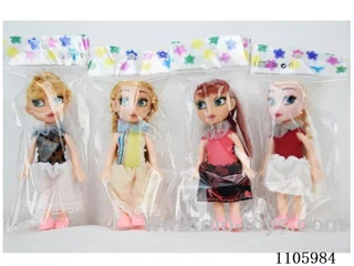 6 "Solid Snow Princess (4 mixed) opp bag