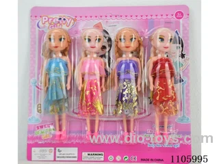 Four 7-inch solid ice princess blister
