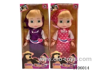 New full-body vinyl 14 "Martha and Bear Doll 3D glass eyes with Martha theme song
