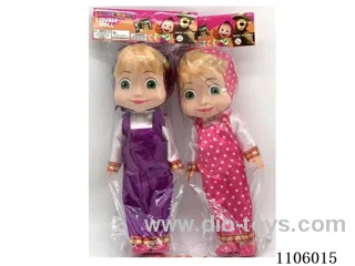 14 "whole body vinyl Martha and Bear Doll oil eyes with Martha theme music 2 mixed