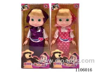 New full-body vinyl 10 "Martha and Bear Doll 3D glass eyes with Martha theme song