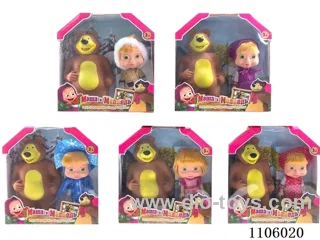 6.5 "Martha and Bear solid body with 20CM vinyl bear squeeze can sound 5 mixes