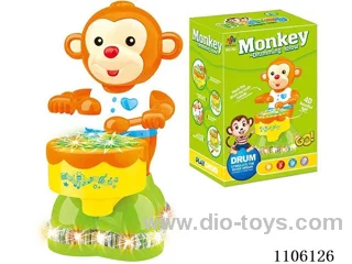 Electric gimbal with 4D light music Little Monkey drumming - English