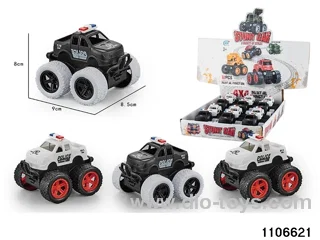 inertial police vehicle in 12pcs display box