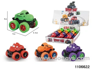 inertial dinosaur vehicle in 12pcs display box