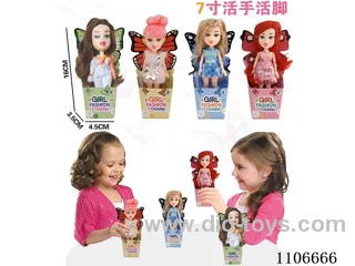 7 inch Live hand and foot Bratz doll (4 mixed, single)