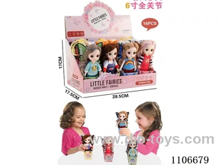 6-inch 12-joint 3D eyeball doll (4 mixed,16 pieces)