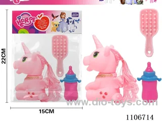 Unicorn + bottle/comb