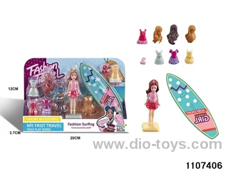 Barbie doll set in color box