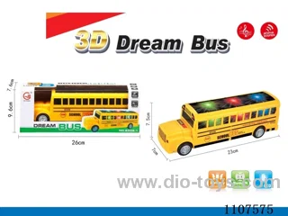 Electric universal 3D lighting music school bus