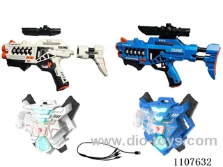 Fourth generation detachable infrared battle long gun 2 built-in lithium batteries +2 1560 fourth generation spray vest built-in lithium batteries +1 USB charging cable one drag 4