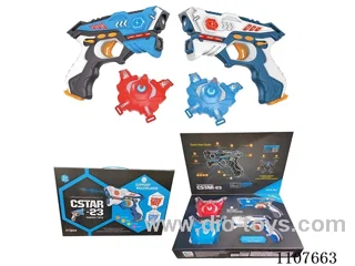 Blue battle gun + White Battle Gun + double vest
