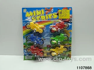 Pull Back Motorbike (6pcs) in Blister card