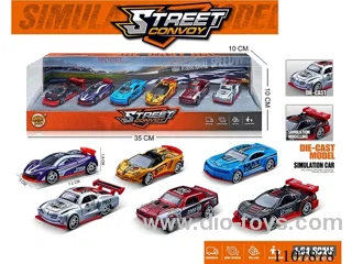 1:64 sliding alloy car 6PCS