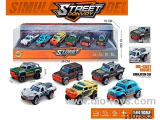 1:64 sliding alloy car 6PCS