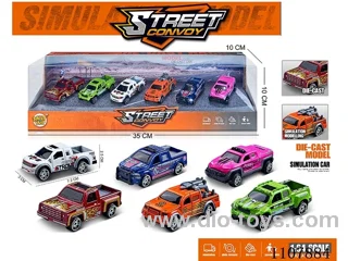 1:64 sliding alloy car 6PCS