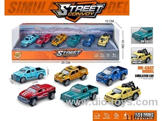 1:64 sliding alloy car 6PCS