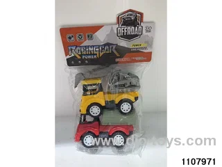 Inertia construction vehicle in PP bag with header