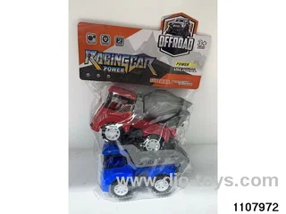 Inertia construction vehicle in PP bag with header