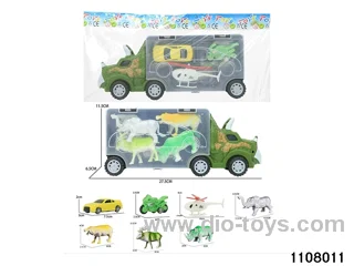 Scooter Dinosaur Storage Vehicle Set in opp bag