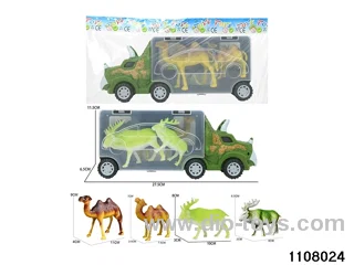 Scooter Dinosaur Storage Vehicle Set in opp bag