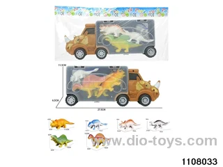 Scooter Dinosaur Storage Vehicle Set in opp bag