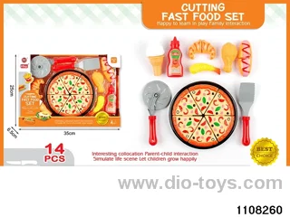 Western Food Cutting Toys Set（14pcs）in window box