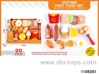 Western Food Cutting Toys Set（20pcs）in window box