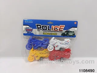 pull back motorbike in PP bag with header