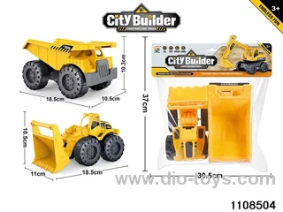 Big bulldozer + big lorry in PP bag with header