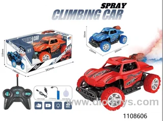 5 ch rc spray climbing car，include battery