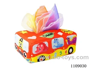 (Large) Tissue box Red bus model (3 ring paper +10 gauze)