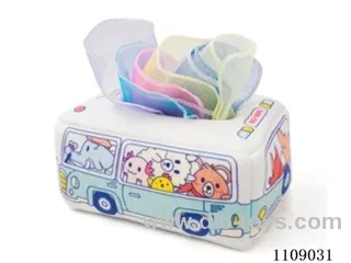 (Medium) Tear tissue box White car (10 gauze towels)